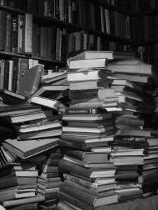 Piles of books